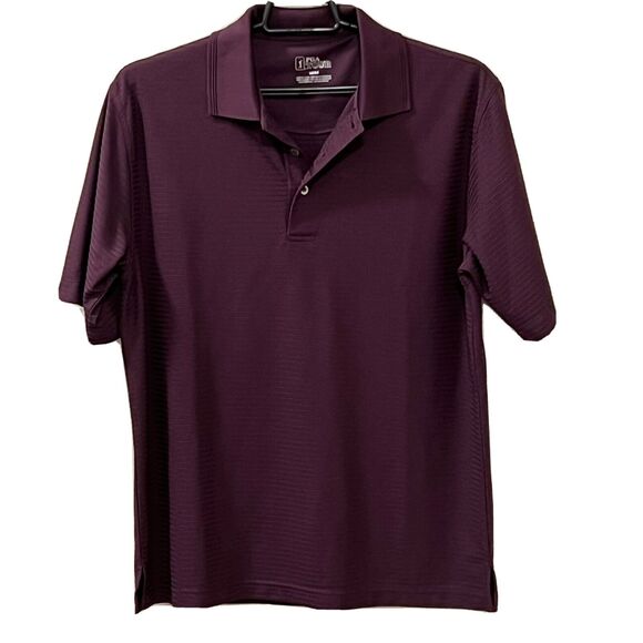 PGA TOUR Mens Golf Shirt Short Sleeve Polo Purple Size Medium - Picture 1 of 9